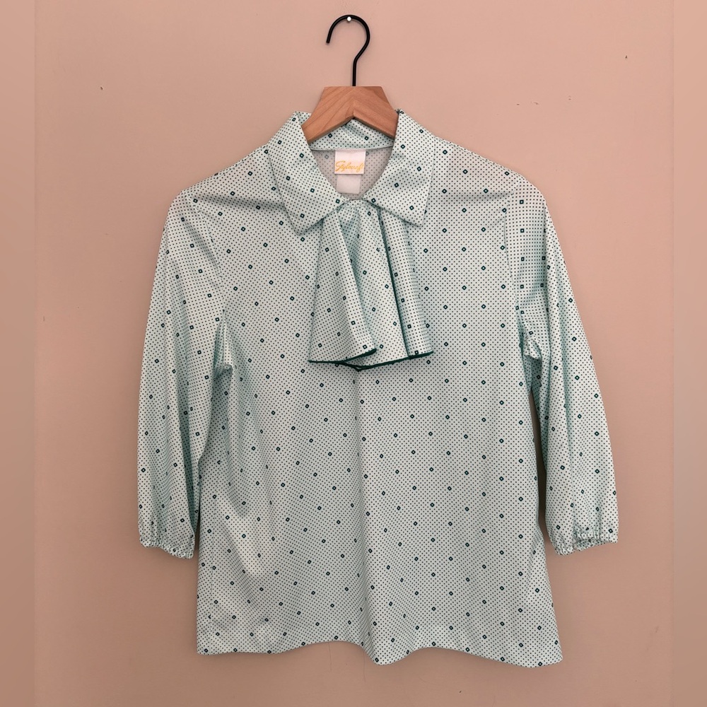 60s 70s true vintage stylecraft top modesty panel turquoise women’s